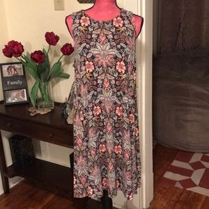Loft Maternity Paisley Floral Swing Dress